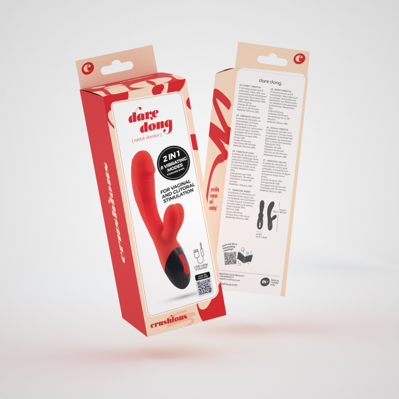 Dare Dong - Vibromasseur Lapin Rechargeable - Rouge