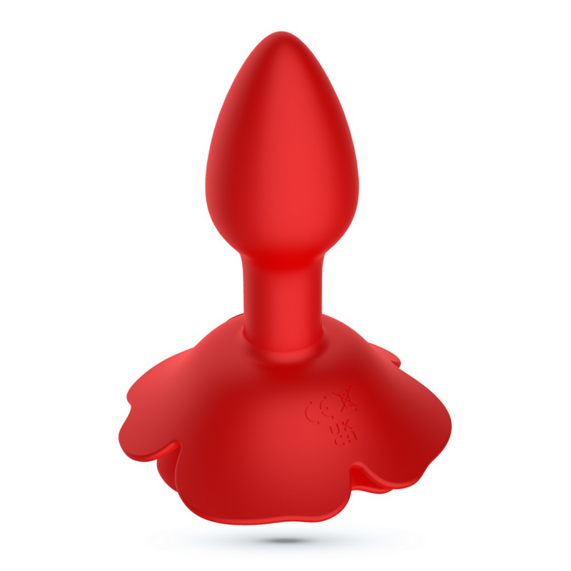 Giulietta - Plug Anal Rotatif en Forme de Rose avec Télécommande - Rouge