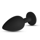 Camileo - Plug Anal avec Quatre Bijoux Interchangeables - Grand - Noir