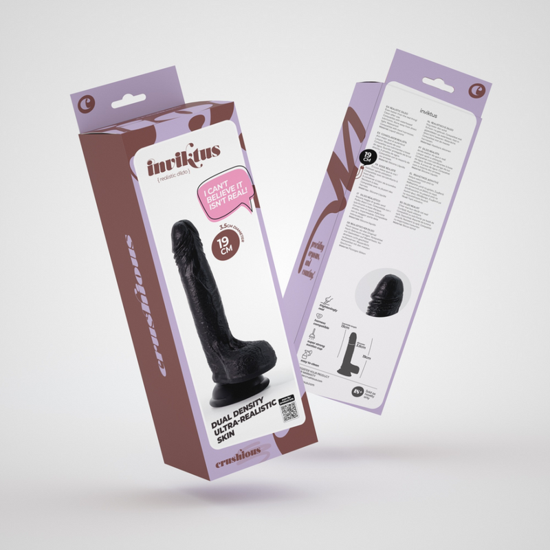 Inviktus - Dildo en silicone liquide - 7 / 19 cm - Noir