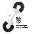 Spangle - Menottes en métal avec peluche - Noir