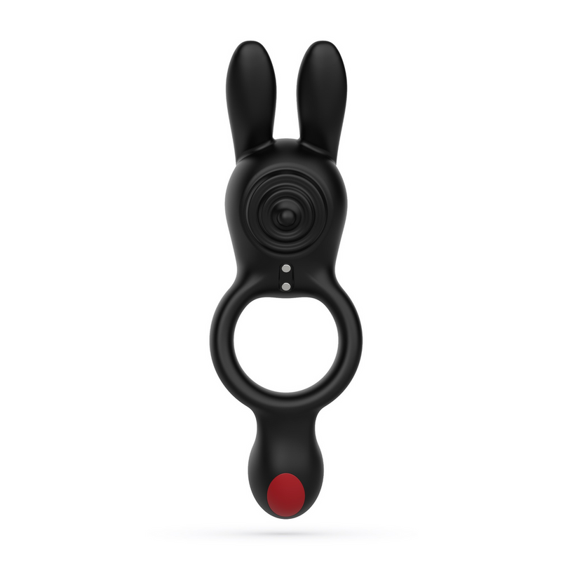 Dingo - Cockring Vibrant Double avec Télécommande - Noir