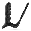 Crixus - Masseurs prostatique vibrant avec sangle pour testicules et cockring - Noir