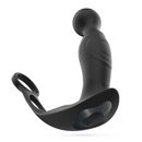 Flamma - Massager prostatique vibrant avec sangle pour testicules et anneau pénien - Noir