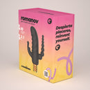 Romanov - Vibrateur Classique avec Manchon en Silicone Amovible - Noir/Doré
