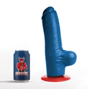 Tyr XL - Dildo réaliste avec testicules - 7,3 / 18 cm - Bleu
