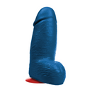 Dagr XL - Dildo Réaliste Épais avec Boules - 8,3 / 21 cm - Bleu