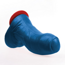 Buri XL - Dildo courbé réaliste avec boules - 10,6 / 27 cm - Bleu