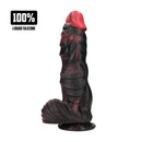Démon Infernal - Dildo en Silicone - Rouge/Noir