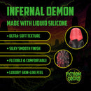 Démon Infernal - Dildo en Silicone - Rouge/Noir