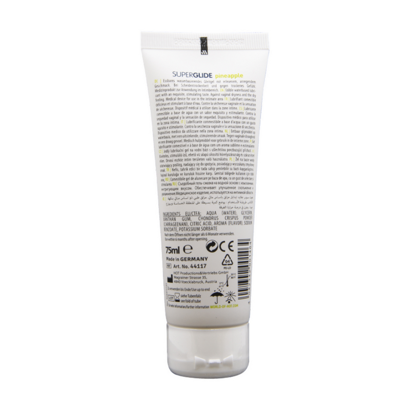 Superglide - Lubrifiant comestible à base d'eau - Ananas - 3 fl oz / 75 ml