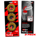 Super Huj - Pack de 3 Cockrings Élastiques - Bronze Métallique