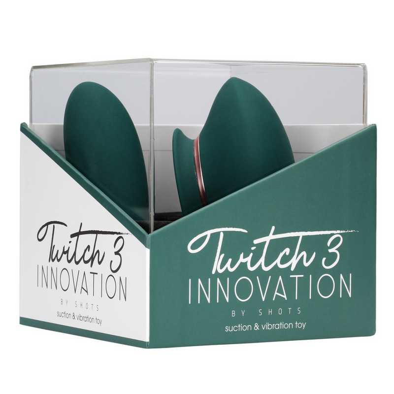 Twitch 3 - Vibreur rechargeable et succion - Vert forêt