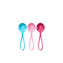 Balles de renforcement - Boules de Kegel - 3 pièces - Turquoise/Rouge/Rose