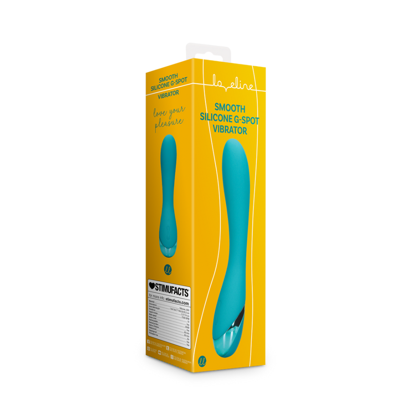 Smooth Silicone G-Spot Vibrator - Teal Blue