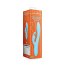 Vibromasseur en silicone ultra doux à nervures - Bleu glaciaire