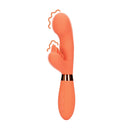 Vibrateur en silicone en forme de lapin avec stimulateur clitoridien strié - Carottes Glacées