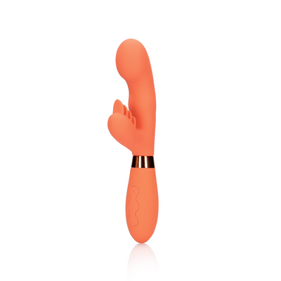 Vibrateur Lapin en Silicone avec Stimulateur Clitoridien Cannelé