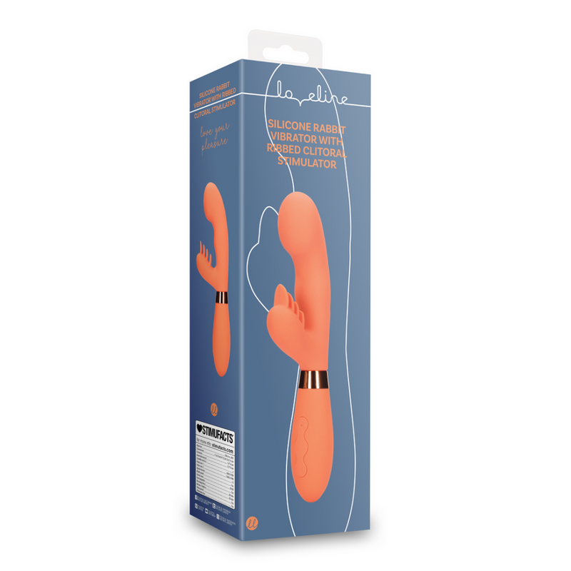 Vibrateur Lapin en Silicone avec Stimulateur Clitoridien Cannelé