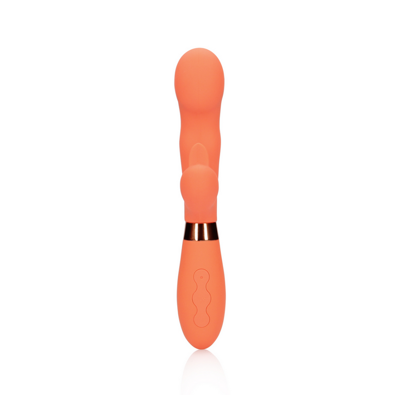 Vibrateur Lapin en Silicone avec Stimulateur Clitoridien Cannelé