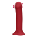 Dildo vibrant non-phallique - Grand - Rouge framboise
