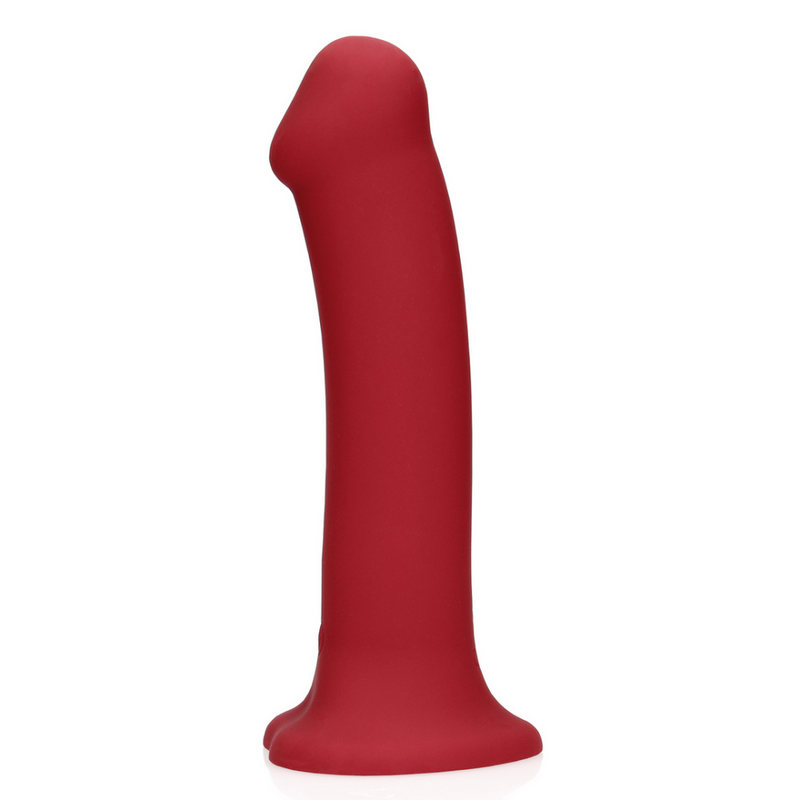 Dildo vibrant non-phallique - Grand - Rouge framboise