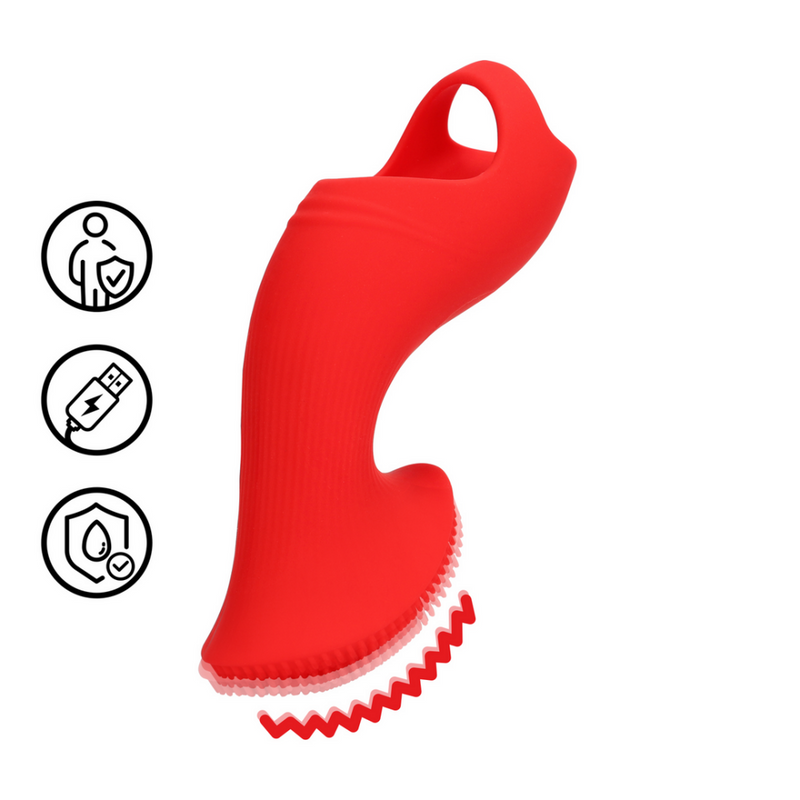 Vibromasseur Texturé - Rouge Lever de Soleil