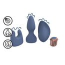 Kit de Vibromasseur Interchangeable - Bleu/Gris