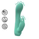 Mini Vibrateur Double Lapin - Vert