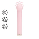 Vibromasseur en forme d'ampoule en verre - Rose