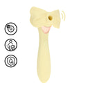 Darling - Vibromasseur AirTap avec cinq embouts - Jaune