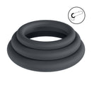 Ensemble de 3 Cockrings en Silicone Classiques - XS/S/M - Noir