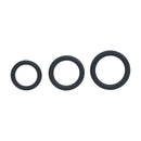 Ensemble de 3 Cockrings en Silicone Classiques - XS/S/M - Noir