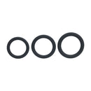 Ensemble de 3 anneaux en silicone classique - L/XL/XXL - Noir