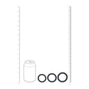 Ensemble de 3 anneaux en silicone classique - L/XL/XXL - Noir