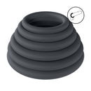 Ensemble de 6 anneaux en silicone classique - Noir