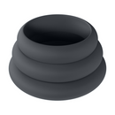 Set de 3 Cockrings en Silicone Wide O - S/M/L - Noir