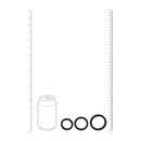 Set de 3 Cockrings en Silicone Wide O - S/M/L - Noir