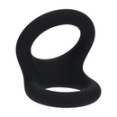 Double O Cockring en Silicone - M - Noir