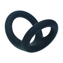 Double O Cockring en Silicone - L - Noir