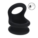 Cockring en silicone double large - S - Noir