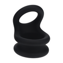 Cockring en silicone double large - S - Noir