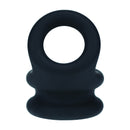 Cockring en silicone double large - S - Noir