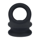Cockring en silicone double large - M - Noir