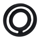 Anneau en silicone rainuré classique pour le pénis et les testicules - Noir