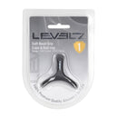 Anneau en silicone pour pénis et testicules avec grip en perles douces - Noir