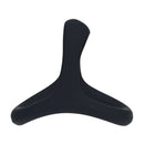 Anneau en silicone pour pénis et testicules avec grip en perles douces - Noir