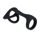 Tri O Anneau en Silicone pour Pénis et Testicules - Noir