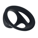 Ensemble de 4 anneaux en silicone pour le pénis et les testicules - Noir