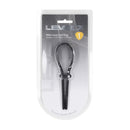 Lasso Cockring en silicone large et ajustable - 5 mm - Noir